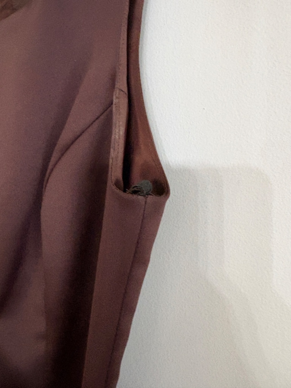 1990s JIM HJELM OCCASIONS Formal Brown Satin Tea-length Dress - Size 6 - Picture 10 of 15